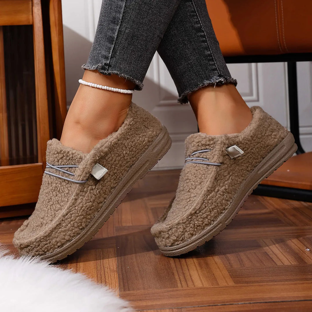Leona™ - Chaussons chauds en peluche teddy