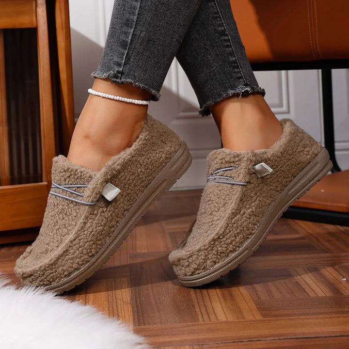 Leona™ - Chaussons chauds en peluche teddy