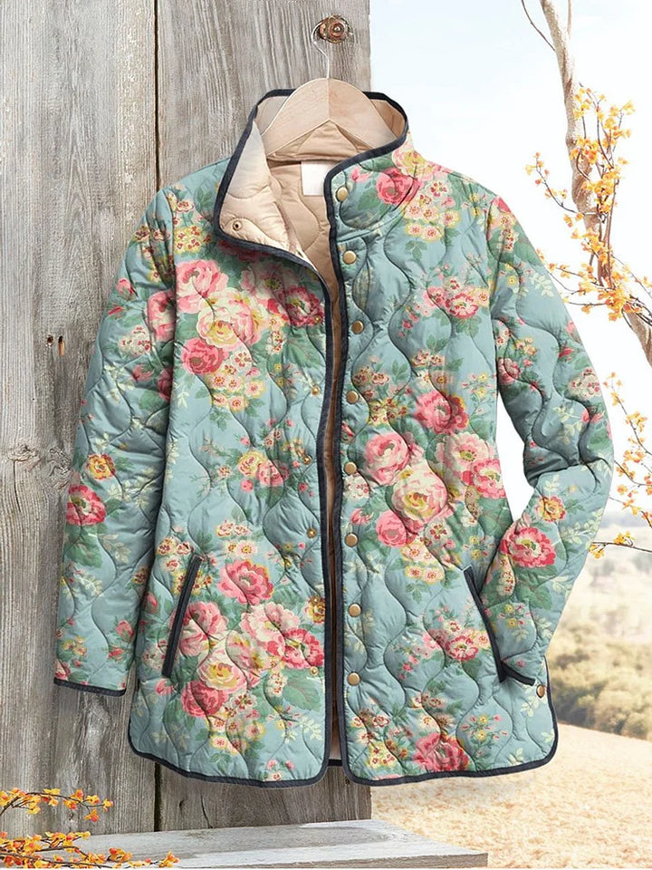 Veste matelassée florale pour femmes