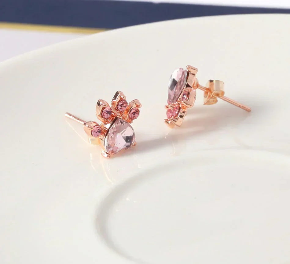 Arbour - Bijoux en 4 pièces en or rose avec cœur en zirconium et pierre