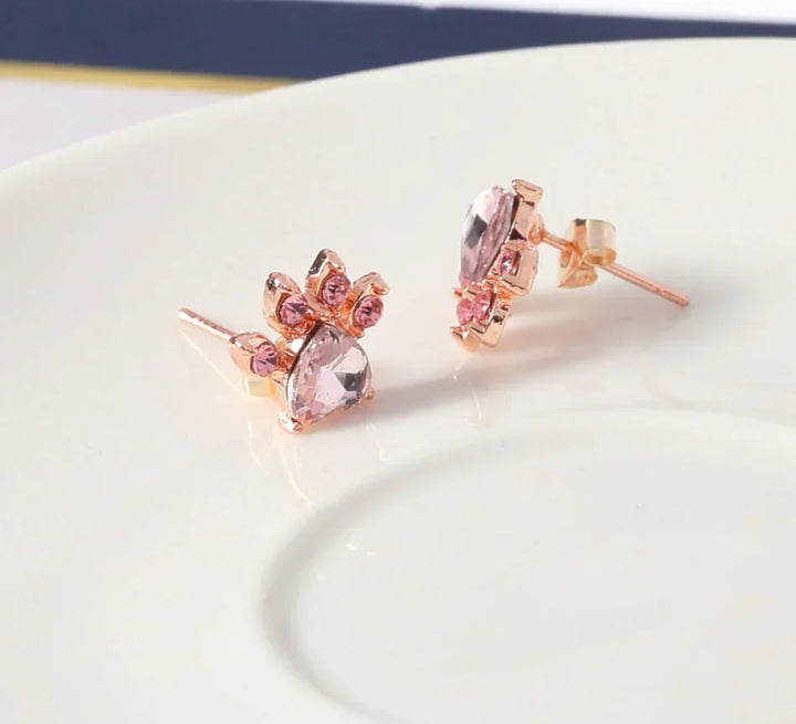 Arbour - Bijoux en 4 pièces en or rose avec cœur en zirconium et pierre