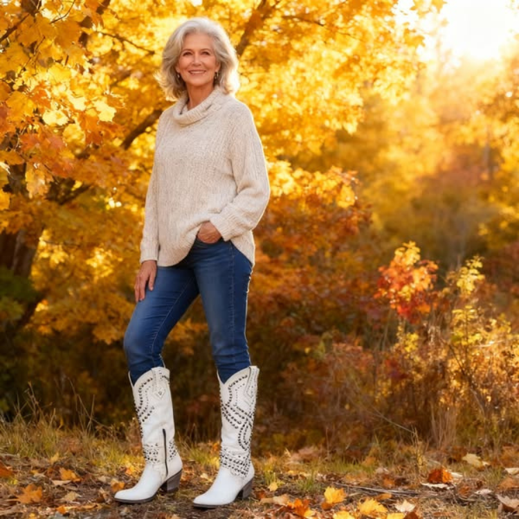 Mary™ - Bottes western hauteur genou