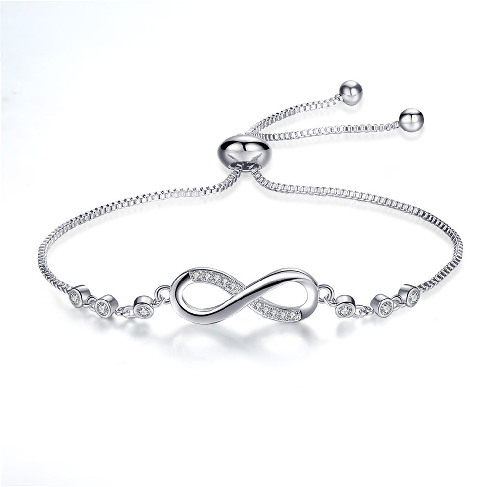 Bracelet infini ajustable chic en or rose