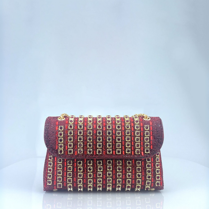 LAVIERA™ – Sac à bandoulière chic à chaîne et à motif diamant coloré