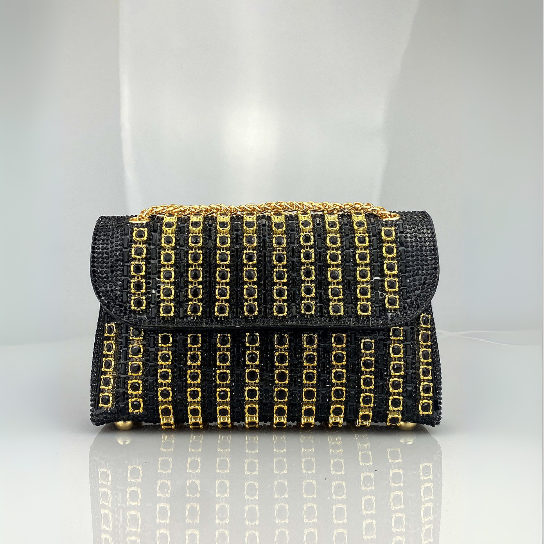 LAVIERA™ – Sac à bandoulière chic à chaîne et à motif diamant coloré