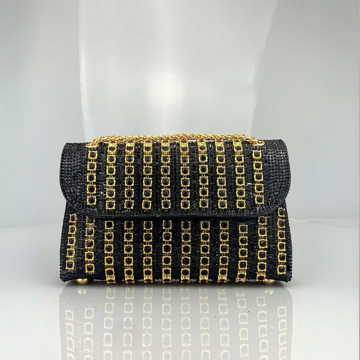 LAVIERA™ – Sac à bandoulière chic à chaîne et à motif diamant coloré