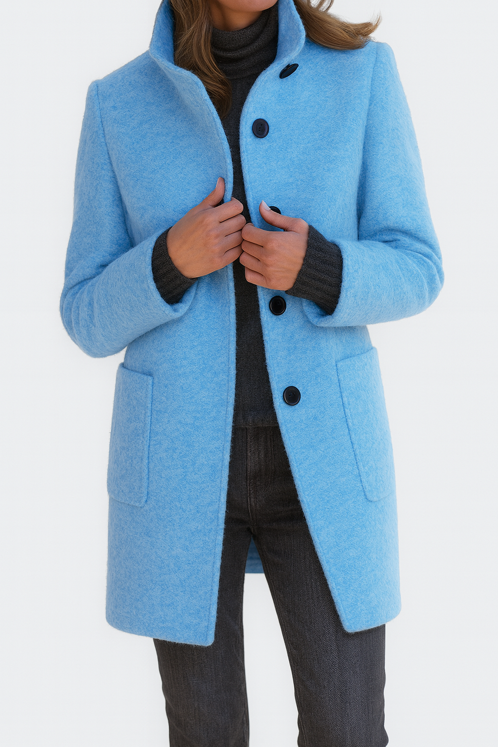 Stella™ - Manteau femme à col montant