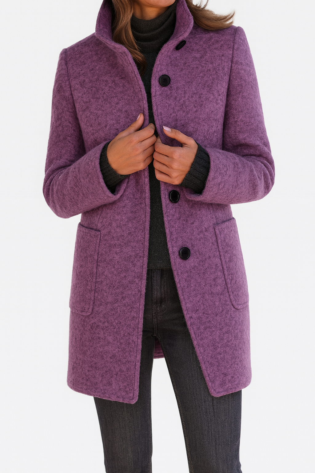 Stella™ - Manteau femme à col montant