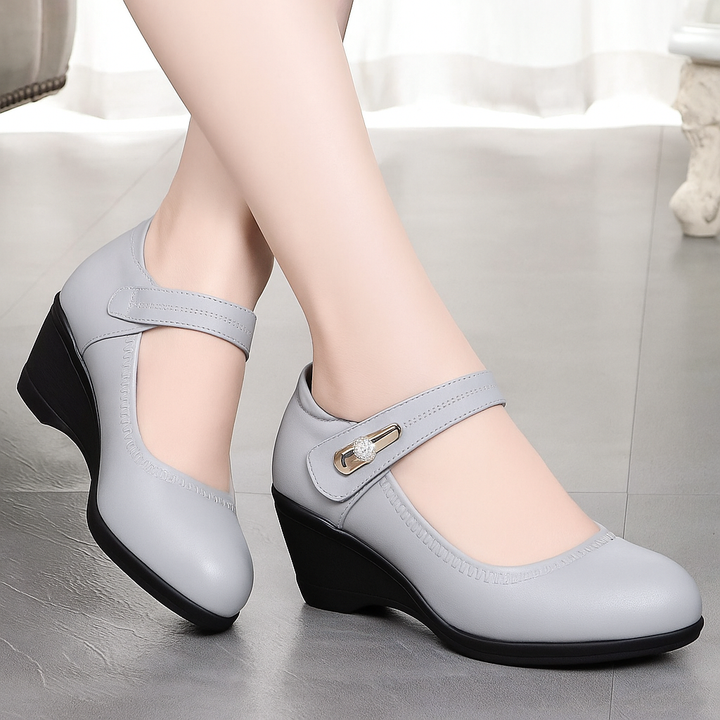 Marie | Escarpins à bride et talon compensé