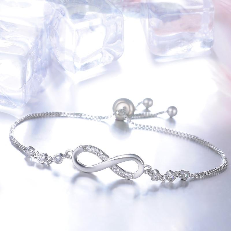 Bracelet infini ajustable chic en or rose