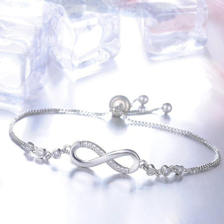 Bracelet infini ajustable chic en or rose