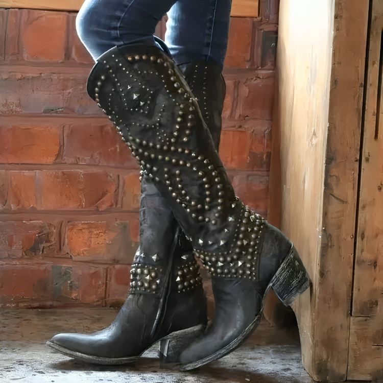 Mary™ - Bottes western hauteur genou