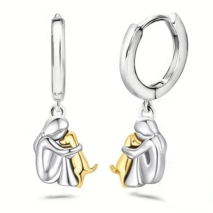 Lydia - Boucles d'oreilles Embrasser le Chien Ajustables