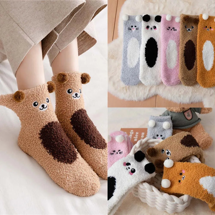 Chaussettes Animaux Adorables – Douces et Chaleureuses