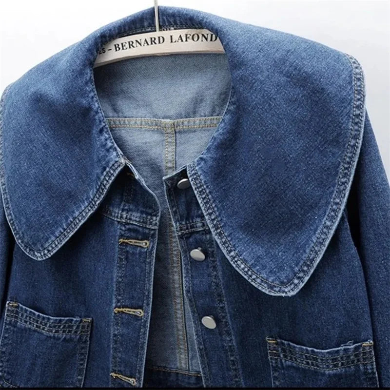 Arlene™ – Veste en jean à col large