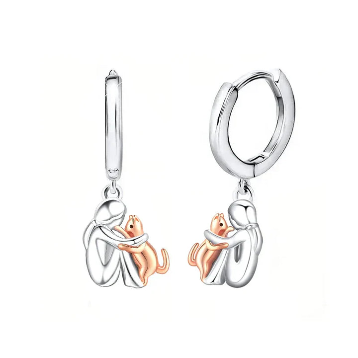 Lydia - Boucles d'oreilles Embrasser le Chat Ajustables
