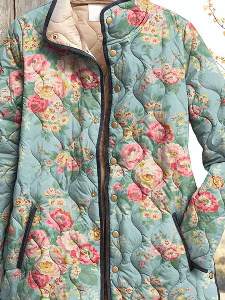 Veste matelassée florale pour femmes