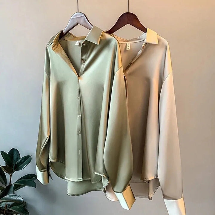 Olive™ - Chemisier en satin de luxe
