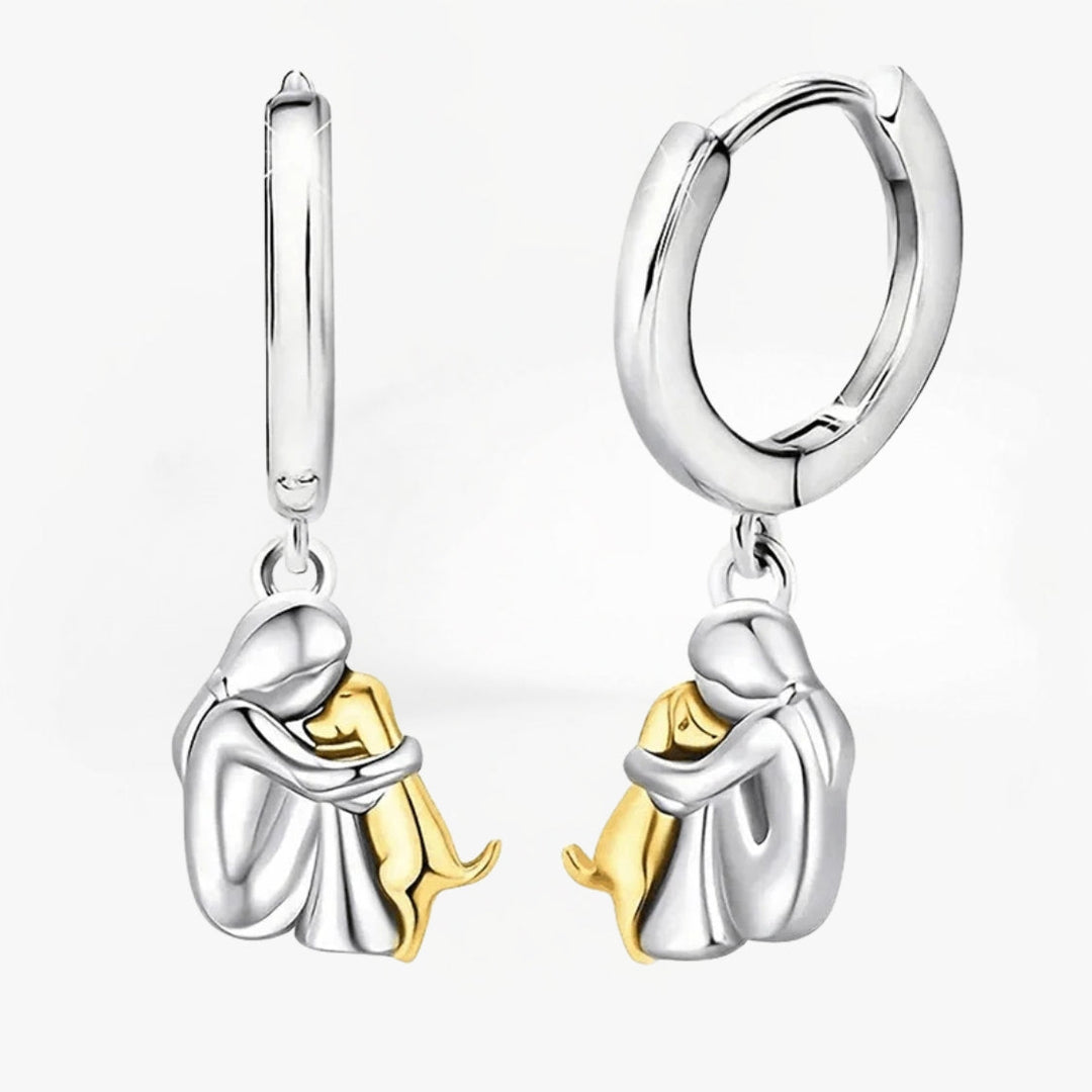 Lydia - Boucles d'oreilles Embrasser le Chien Ajustables