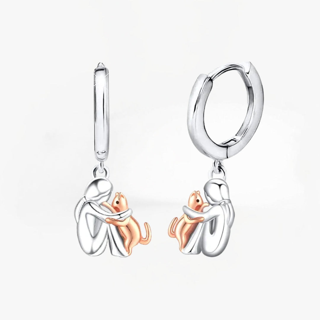 Lydia - Boucles d'oreilles Embrasser le Chat Ajustables