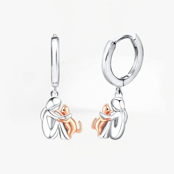 Lydia - Boucles d'oreilles Embrasser le Chat Ajustables