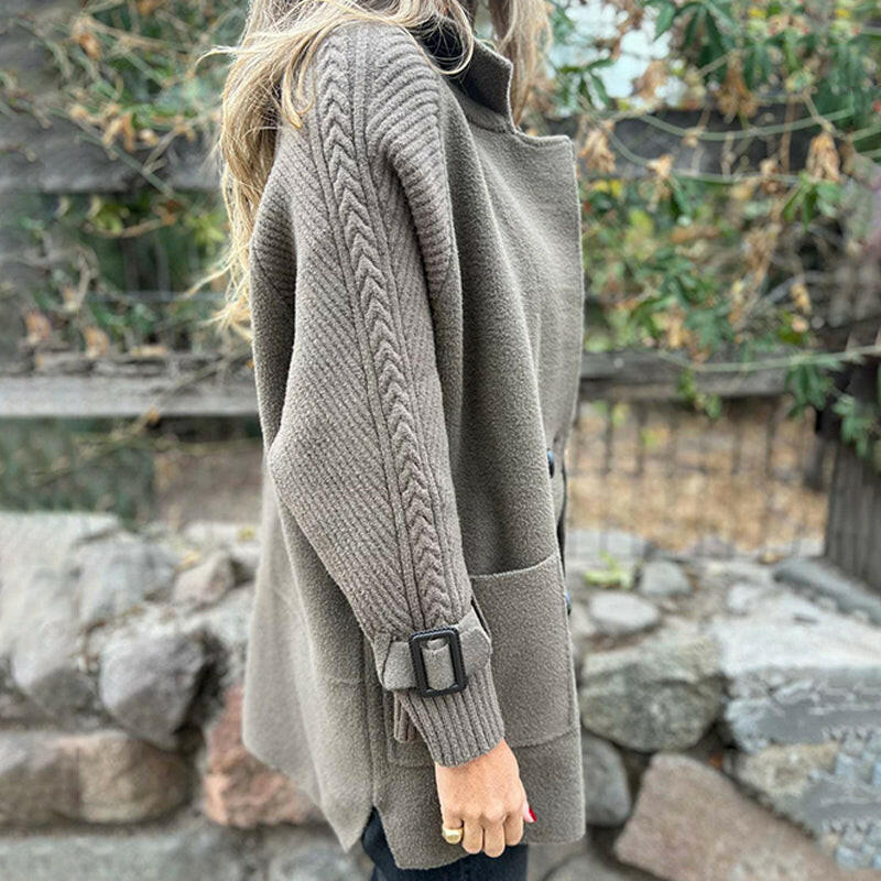 Agnes™ – Manteau mi-long élégant à double boutonnage